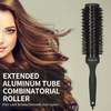 Pointed tail end of the round brush for hair sectioning