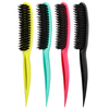 Dense nylon bristles backcombing brush for hairstylists