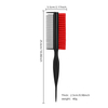 3 Row Hair Comb for Natural Detangling Hair Styling Brush Nylon Bristle Unbraider Teasing Rat Tail Comb for Women