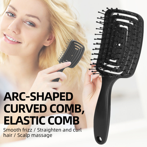Curved Vented Brush Faster Blow Drying