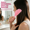 Ergonomic lightweight hairbrush handle with hanging hole