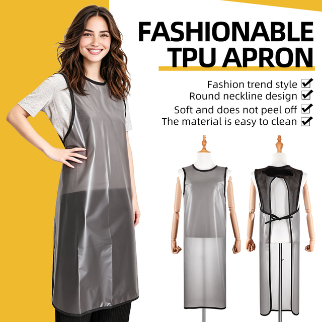 Fashion TPU hair stylist apron waterproof barber salon work apron