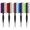 3 Row Hair Comb for Natural Detangling Hair Styling Brush Nylon Bristle Unbraider Teasing Rat Tail Comb for Women