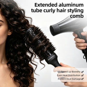 BarberTop black professional round hair brush sizes 25 32 45 53 display