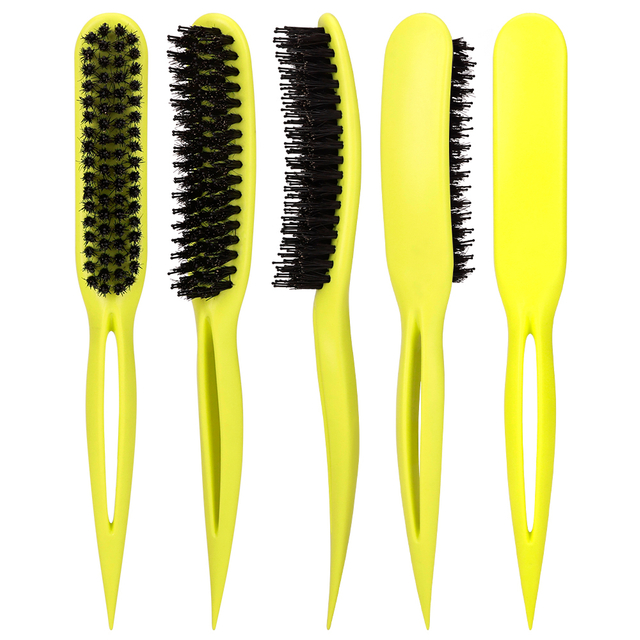 Professional hair teasing brush for salon hair styling