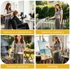 Hair stylist wearing professional TPU salon apron